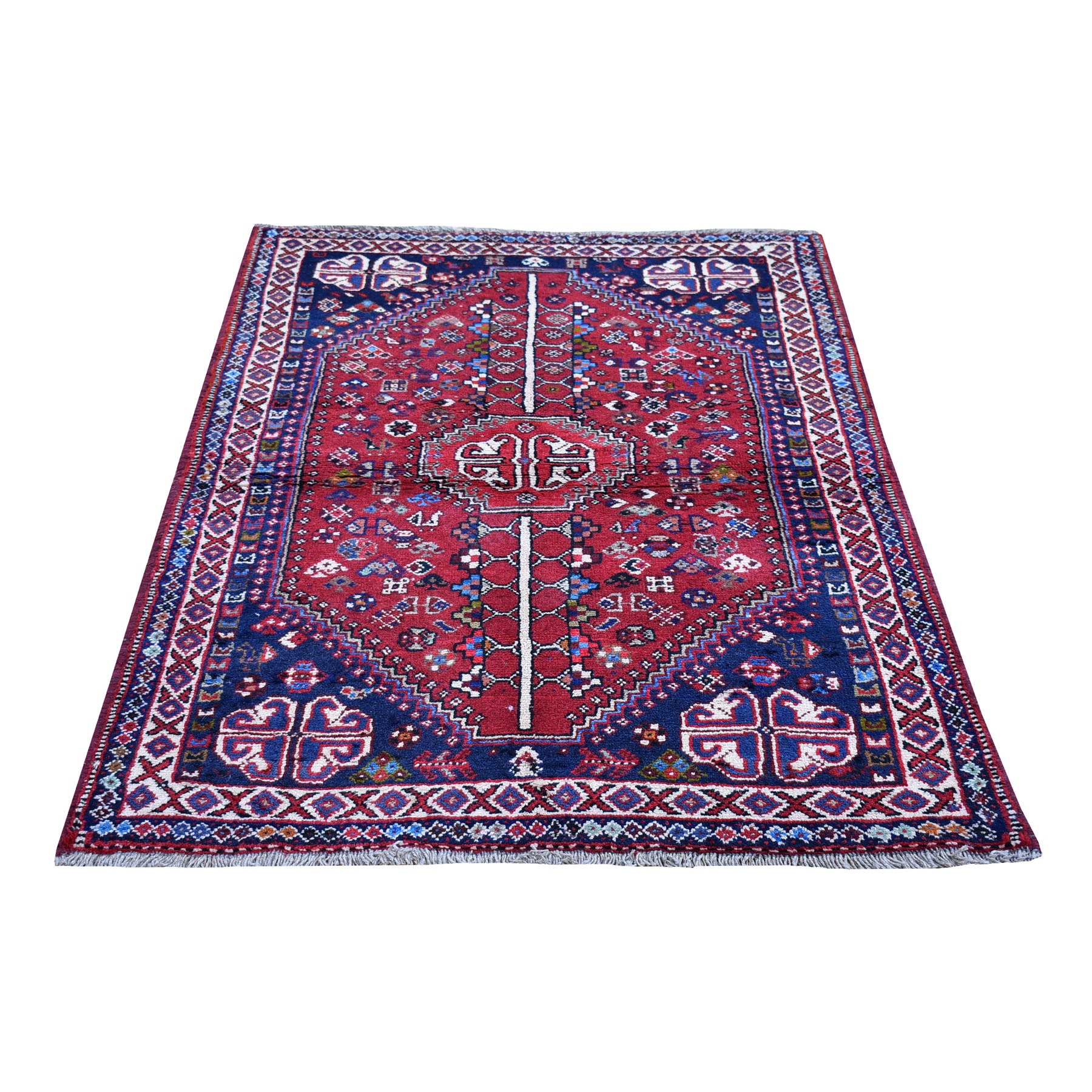 Traditional Wool Hand-Knotted Area Rug 3'5
